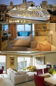 Kamar apartemen kapal pesiar The World